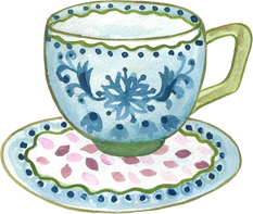 Tea cup watercolor